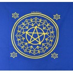 Toalha para tarô, oráculos - Mandala Esotérica Azul 70 cm