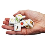 6 Dados Lenormand + Saquinho + Livreto com significado inspirado no baralho cigano