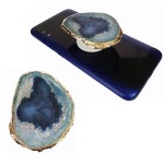 Pop Socket Suporte celular Chapa de Ágata Azul