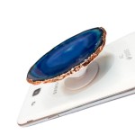 Pop Socket Suporte celular Chapa de Ágata Azul