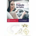 Kit 2 placas radiônicas e 2 adesivo para proteção no carro