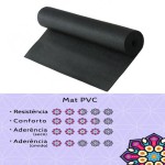 Tapete De Yoga ou Pilates Preto Pvc Premium Preto 2,00m