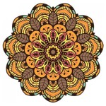 Tapete Mini Mandala Laranja